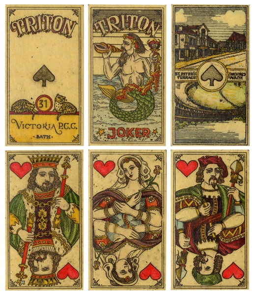  Karl Gerich Bongou/Triton Playing Cards. Bath, 1989. 52+J+O...