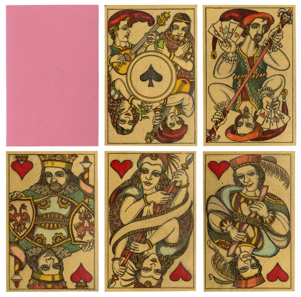  Karl Gerich Rouennias Playing Cards. Bath, 1990/91. 32+J+2E...