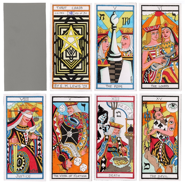  Elaine Lewis Tarot Cards. Bradford, England, 2005. 22 + lim...