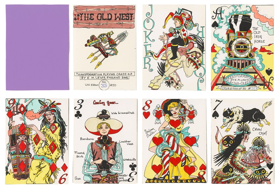  Elaine Lewis Old West Transformation Playing Cards. Bradfor...