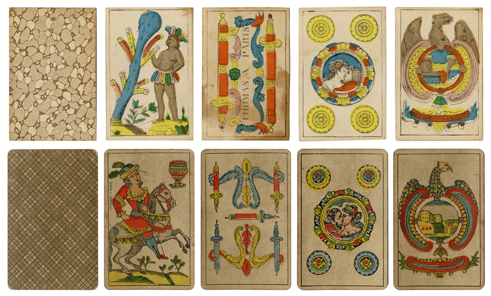  Pair of Spanish-Suited Playing Card Decks. 19th Century. Th...