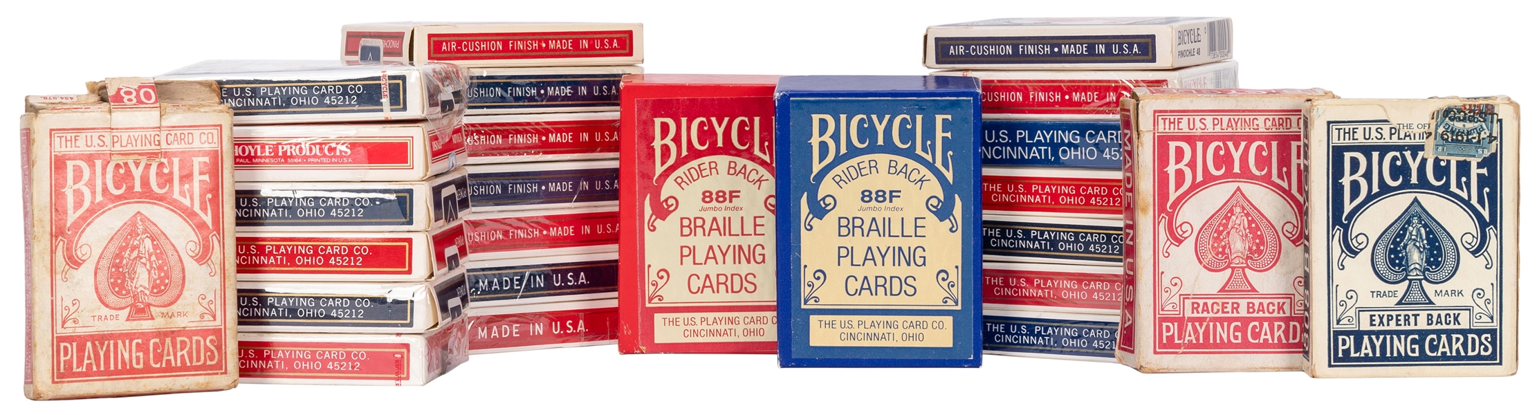  A group of 27 Bicycle playing decks. A large group of playi...