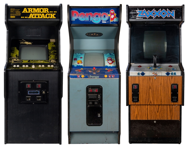  Three video arcade games. Including: Armor Attack. El Cajon...