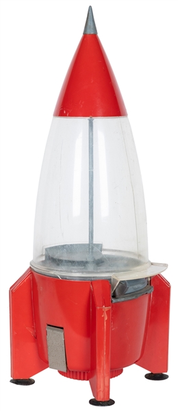  Carlton Candy Co. Rocket 1 Cent Gumball Machine. 1950. Icon...