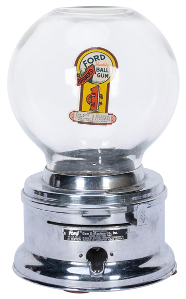  Ford Gum & Machine Co. 1 Cent Gumball Machine. Akron, NY: c...