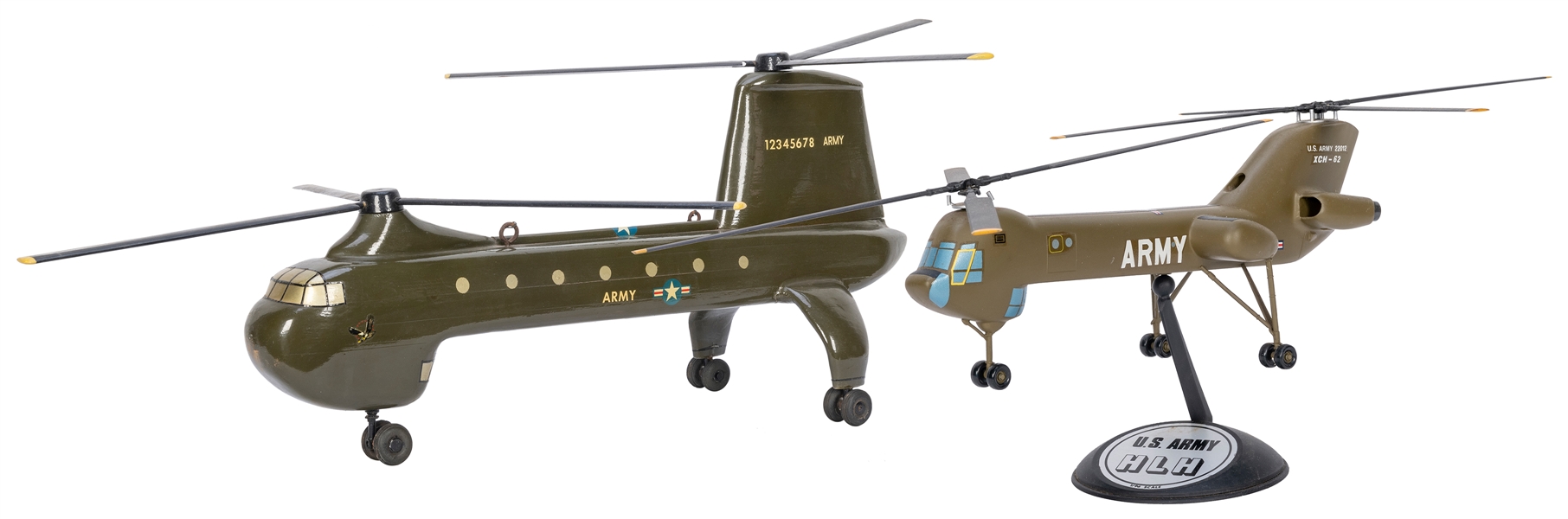 [MILITARIA]. – [BOEING VERTOL]. A group of models and original concept artwork of the unproduced Boeing XCH-62 helicopter.