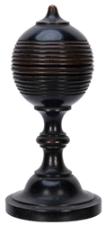  Ball Vase. Circa 1880. Finely made turned ebony vase from w...