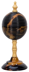  Celluloid Ball Vase. Circa 1920. Faux tortoise shell and iv...