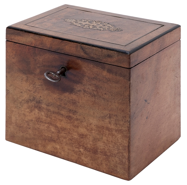  Bird Box. Circa 1890. Finely crafted hardwood box with bras...