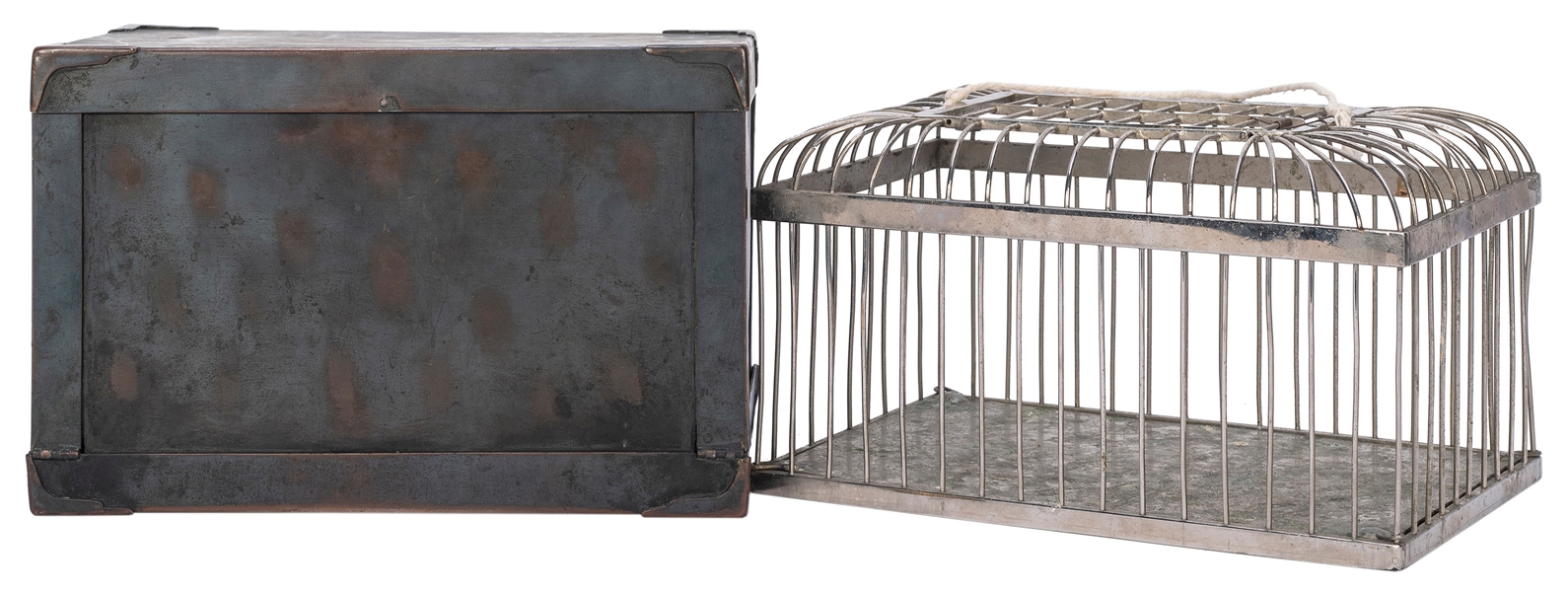  Incubator/Cage Production. Circa 1890. Sturdy metal box is ...