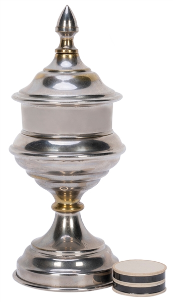  Snuff Vase or Pill Box Vase. Circa 1916. Nickel-plated vase...