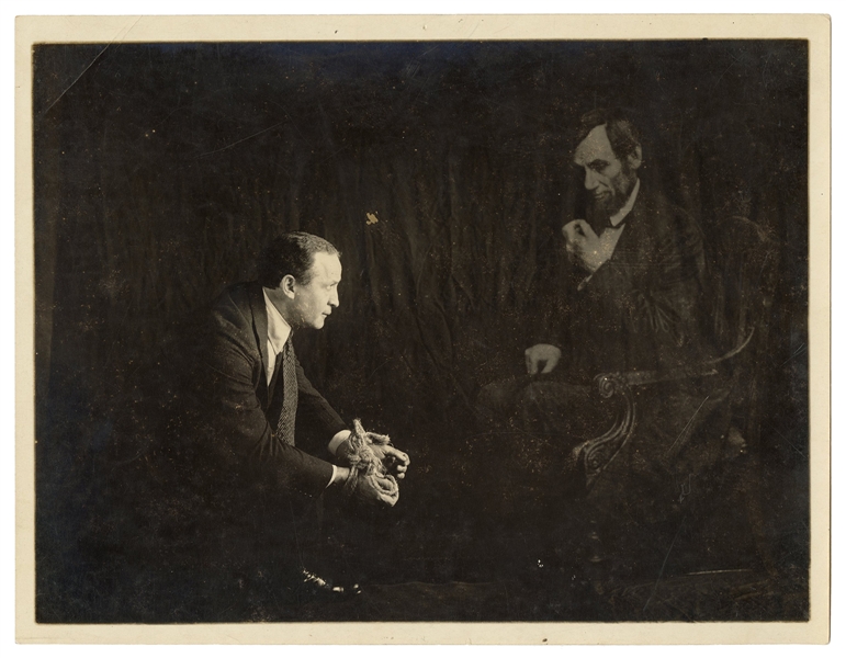  Houdini, Harry (Ehrich Weisz). Spirit photograph with Abrah...