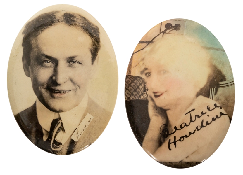  Houdini, Harry (Ehrich Weisz). Houdini & Bess Pocket Mirror...