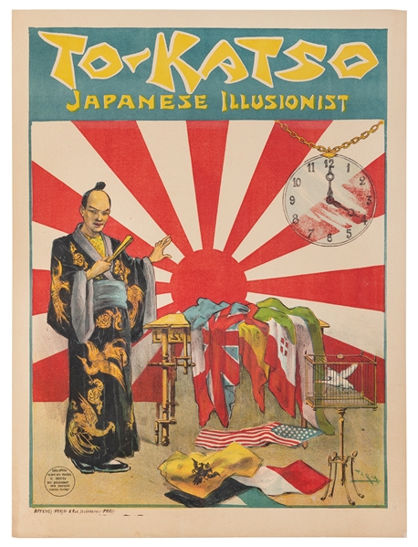  To-Katso Japanese Illusionist. Paris: Affiches Faria, ca. 1...