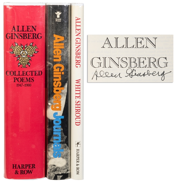  GINSBERG, Allen (1926–1997). A group of 3 signed works, inc...