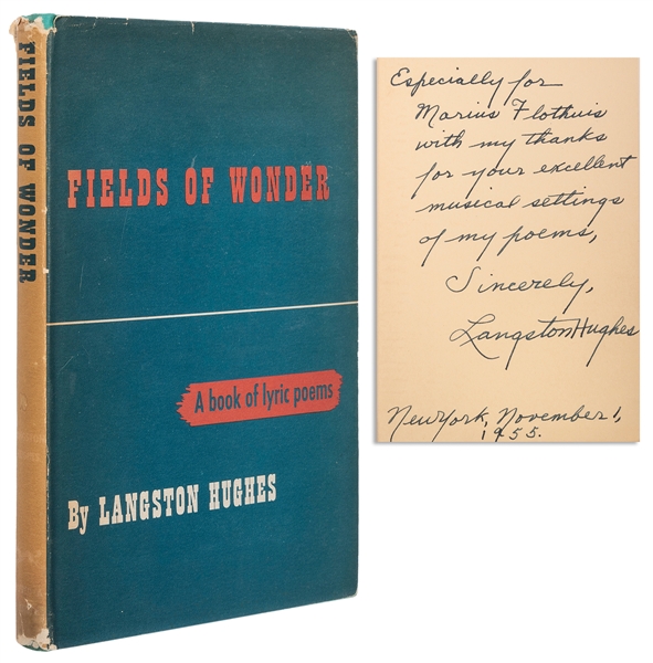 HUGHES, Langston (1901–1967). Fields of Wonder. 