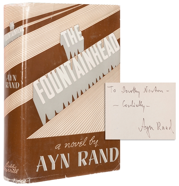  RAND, Ayn (1905–1982). The Fountainhead. Indianapolis and N...