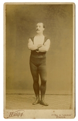  VAN HUYSSEN. Boudoir card photograph of strongman Van Huyss...