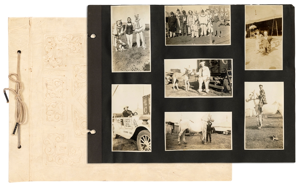  [CIRCUS]. An Al. G. Barnes circus photograph scrapbook. Cir...