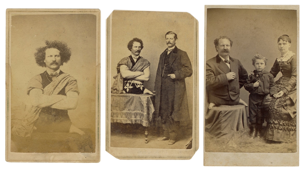  BOWEN, Eli. Three CDV photographs. 1860s/80s. Carte-de-visi...