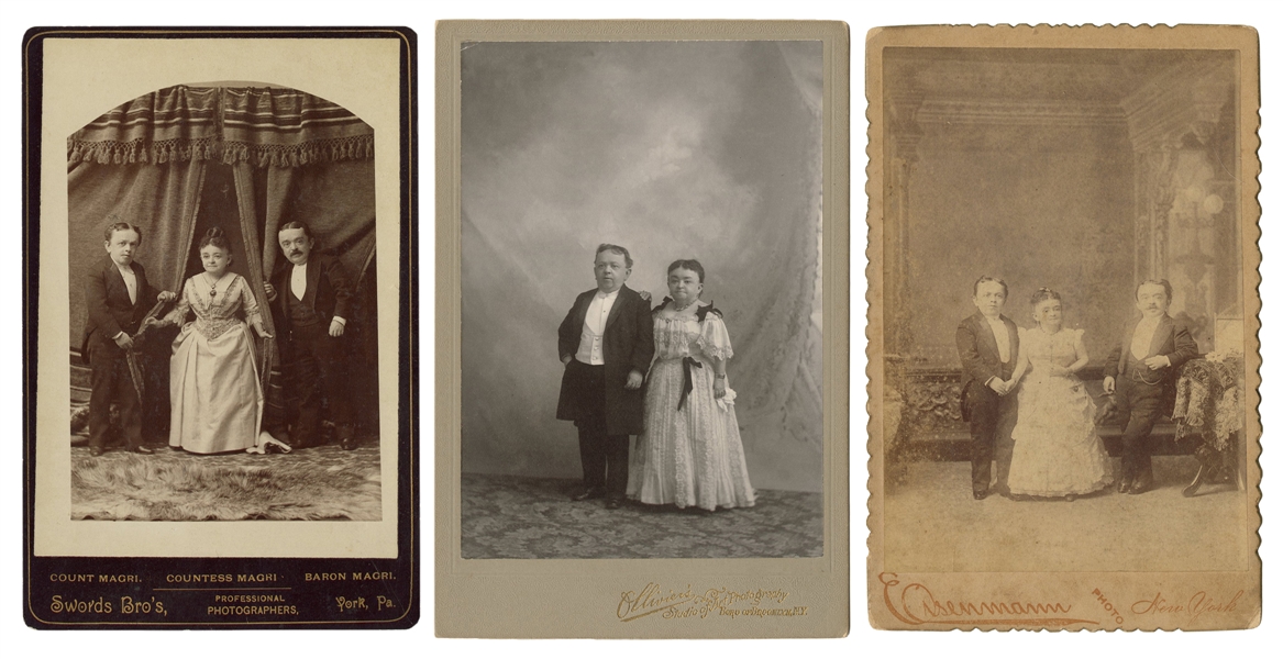  WARREN, Lavinia (1842-1919). Three cabinet card photographs...