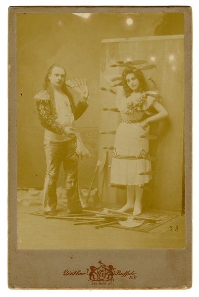  ARCARIS, Gustavo. Cabinet card portrait. Buffalo, NY: Ginth...