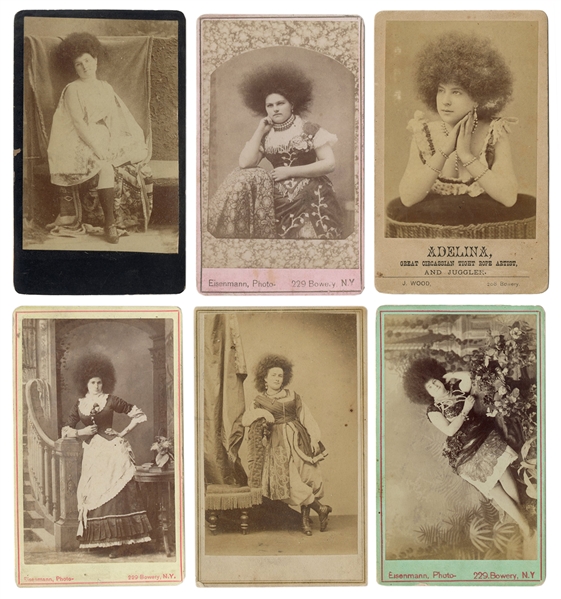  [CIRCASSIAN LADIES]. Six striking CDV portraits of Circassi...