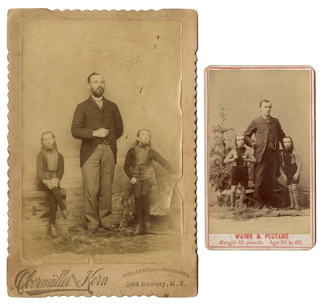  DAVIS, Hiram and Barney. Two Photographs of Barnum’s “Wild ...