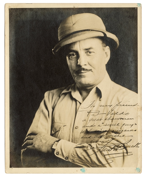  BUCK, Frank (1884-1950). Photograph inscribed and signed to...