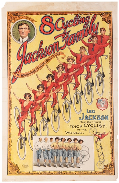  8 Cycling Jackson Family / World’s Greatest Troupe of Trick...