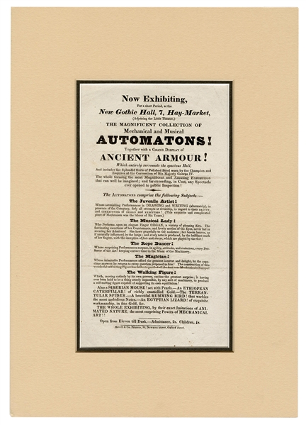  [AUTOMATA]. The Magnificent Collection of Mechanical and Mu...