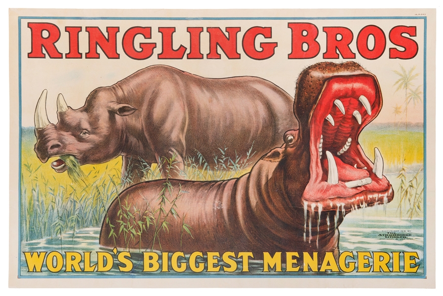  Ringling Bros. Circus / World’s Biggest Menagerie. 1916. Ci...