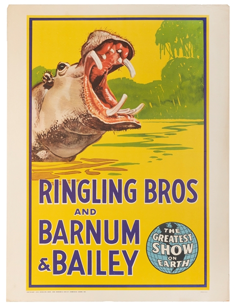  Ringling Bros. and Barnum & Bailey Circus / Hippo. 1944. Ha...