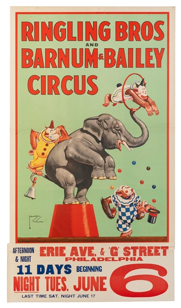  WOOD, Lawson (1878-1957). Ringling Bros. and Barnum & Baile...