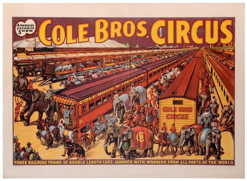  Cole Bros. Circus / America’s Favorite Show. Erie: Erie Lit...