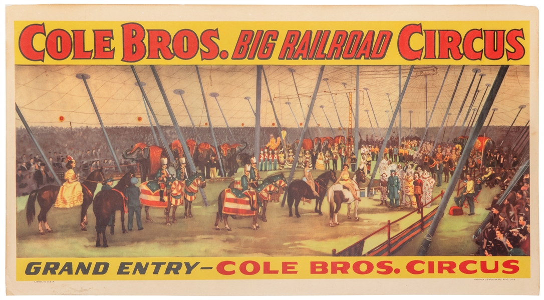  Cole Bros. Big Railroad Circus / Grand Entry. Circa 1940s. ...