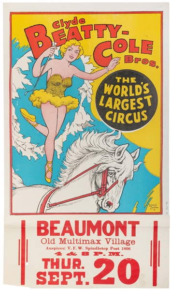  BUTLER, Roland. Clyde Beatty-Cole Bros. Circus / Equestrien...