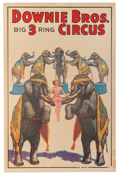  Downie Bros. Big 3 Ring Circus. Newport, KY: Donaldson Lith...