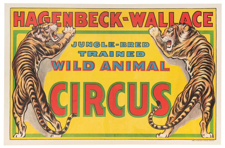  Hagenbeck-Wallace Circus / Jungle Bred Trained Wild Animal ...