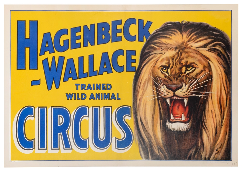  Hagenbeck-Wallace Circus / [Roaring Lion]. Chicago: Central...