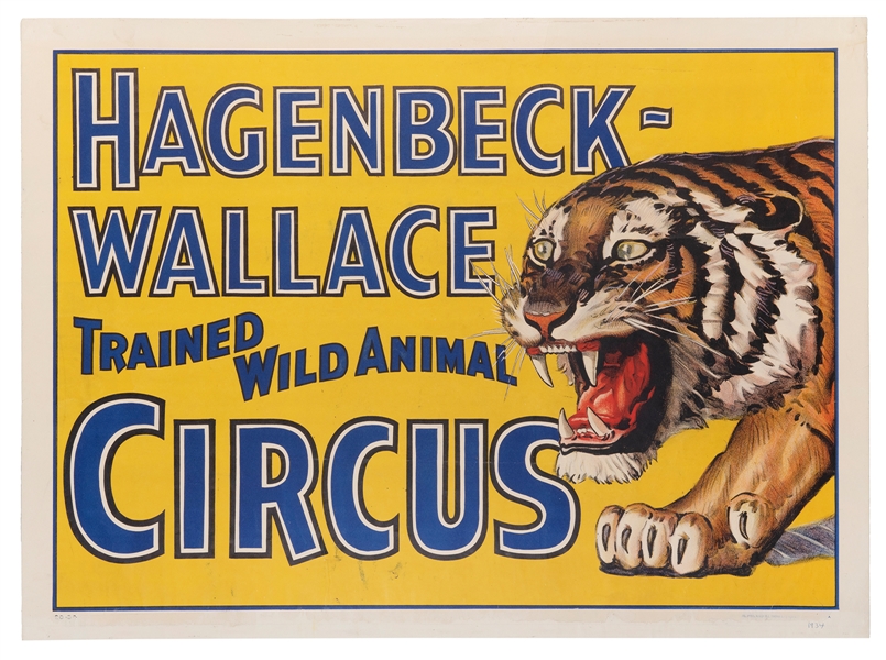  Hagenbeck-Wallace Circus / [Roaring Tiger]. Chicago: Centra...