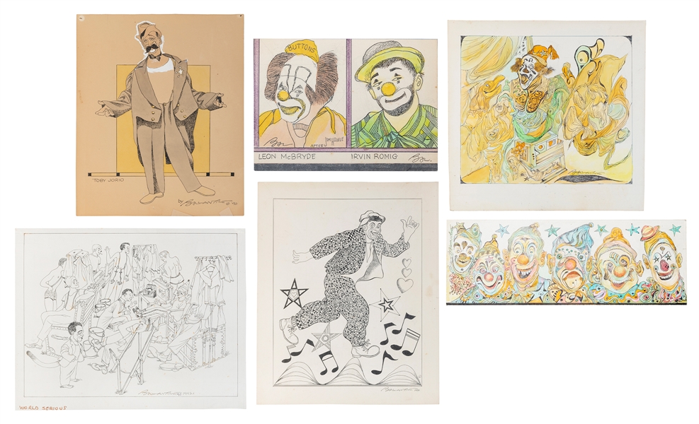  BALLANTINE, Bill (1910-1999). Collection of original clown ...