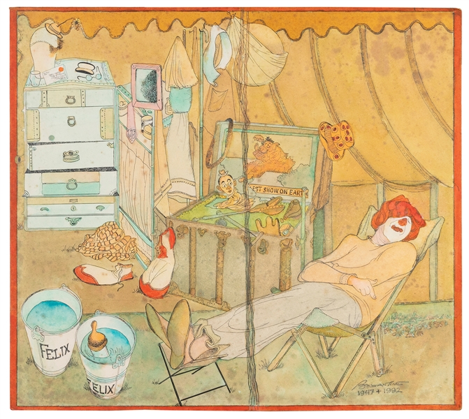  BALLANTINE, Bill (1910-1999). Felix Adler: Between Shows Sn...