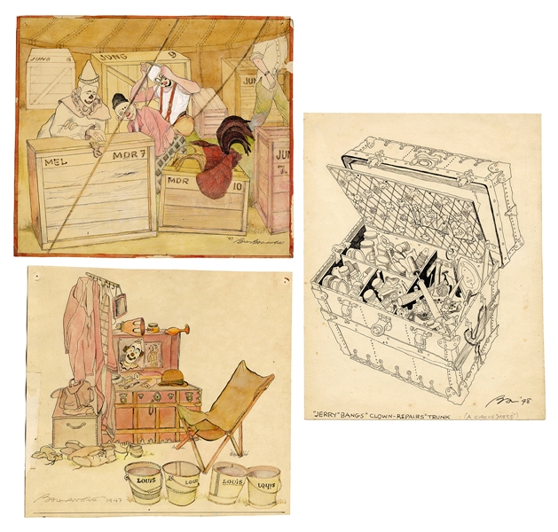  BALLANTINE, Bill (1910-1999). Three pieces of original circ...