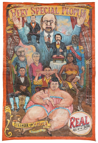  Very Special People Sideshow Banner. Circa 1970s. Paint on ...