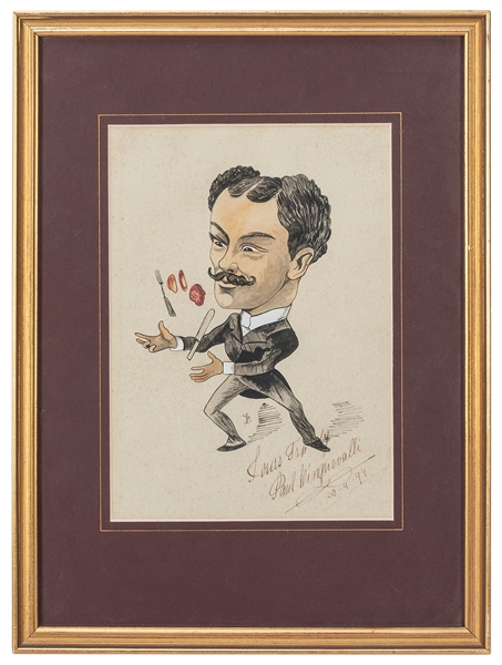  CINQUEVALLI, Paul. Original Illustration of Juggler Paul Ci...