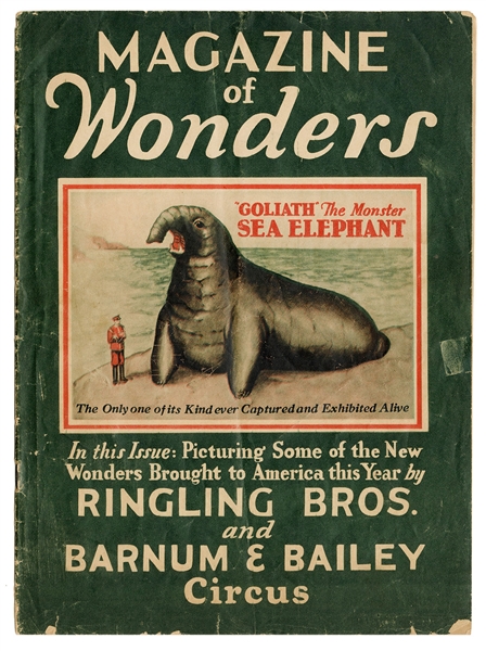  RBB&B program featuring Goliath the Sea Monster. 1929. 4to....