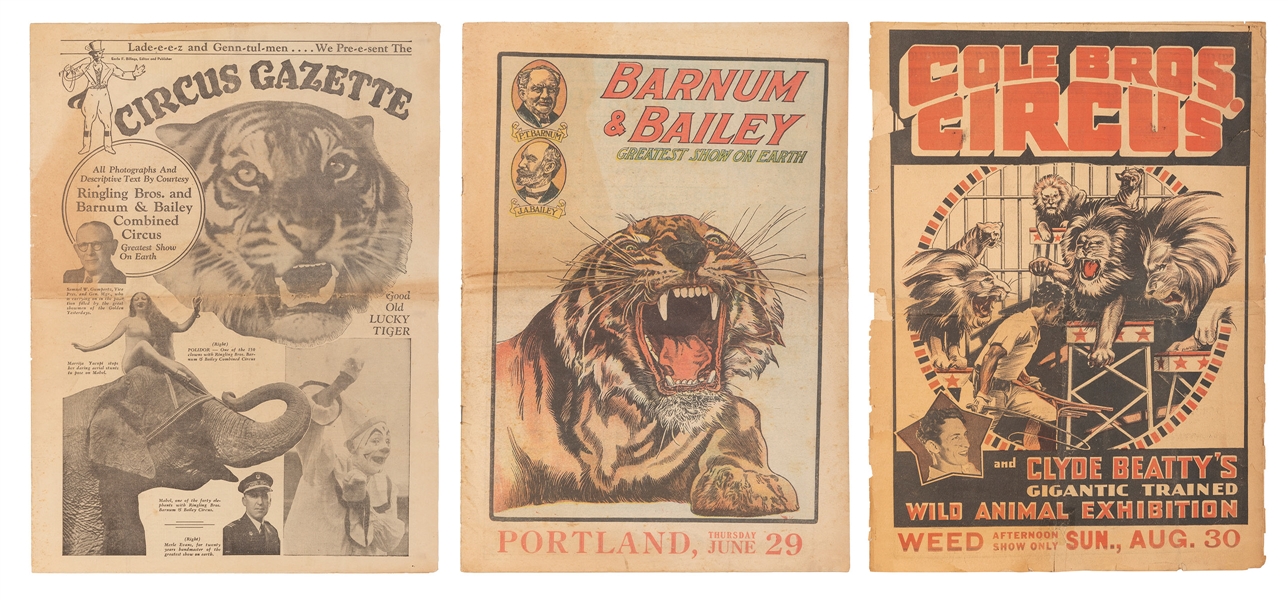  Barnum & Bailey Circus courier. 1916. Illustrated in color ...
