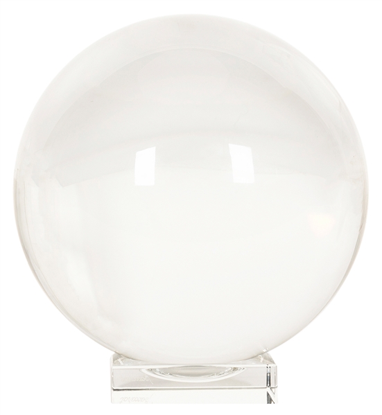  A Baccarat Crystal Ball with Stand. France, 20th century. L...