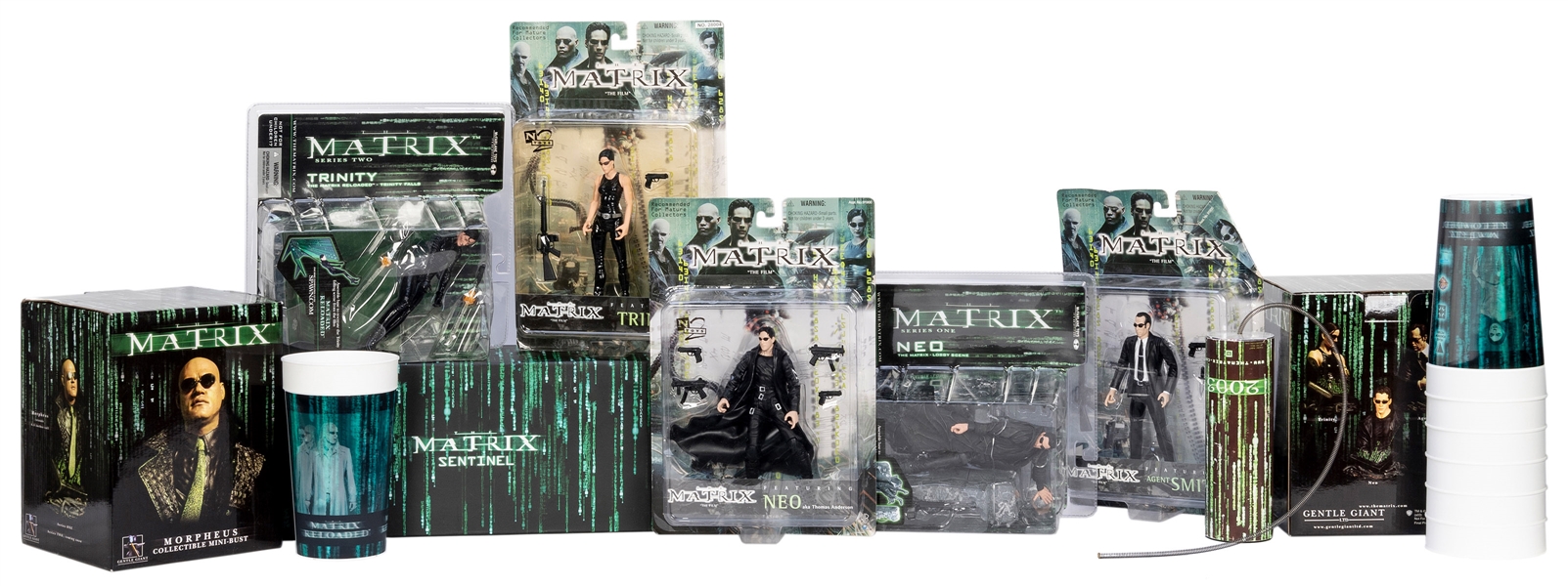  A Large Group of Action Figures from The Matrix. Approximat...